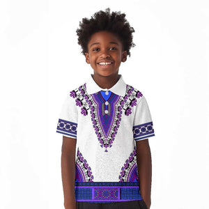 Africa Kid Polo Shirt African Dashiki Royal Purple Version