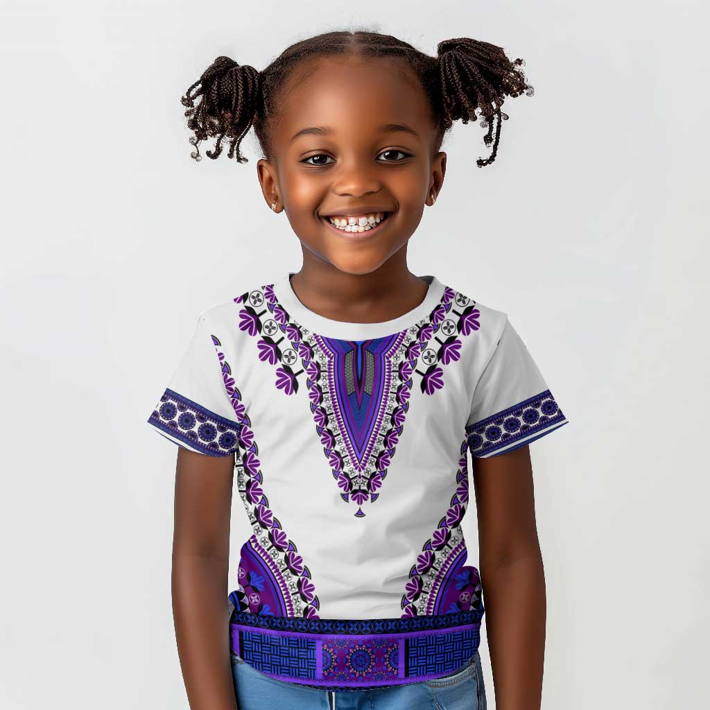 Africa Kid T shirt African Dashiki Royal Purple Version