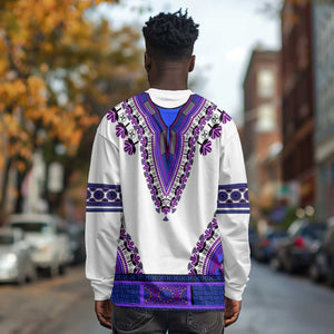 Africa Long Sleeve Shirt African Dashiki Royal Purple Version LT14