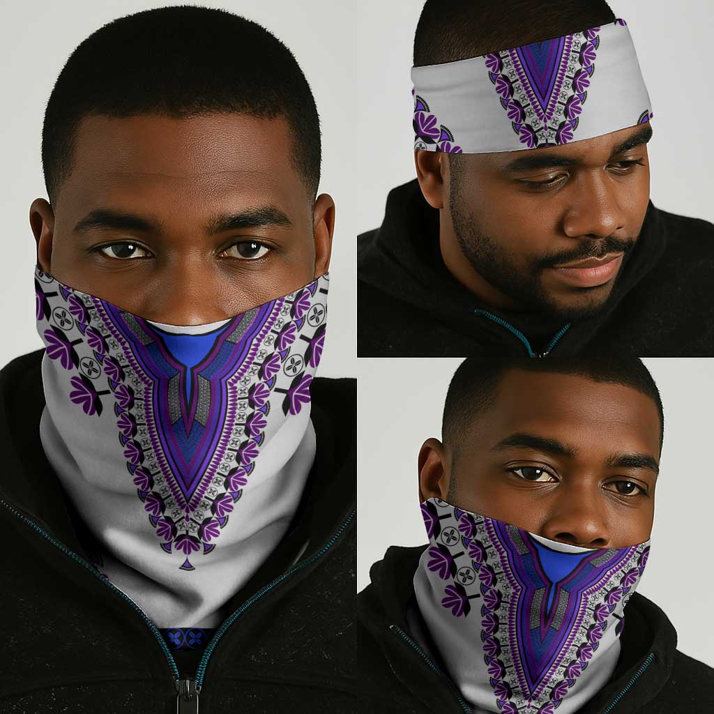 Africa Neck Gaiter African Dashiki Royal Purple Version LT14