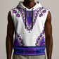 Africa Sleeveless Hoodie African Dashiki Royal Purple Version - African Pride