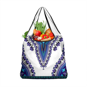 Africa Grocery Bag African Dashiki Royal Blue Version