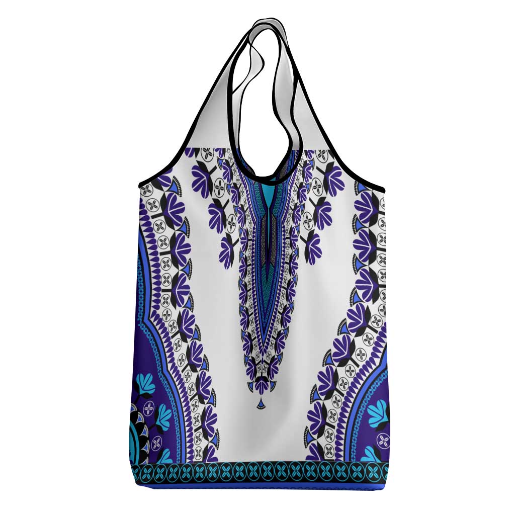 Africa Grocery Bag African Dashiki Royal Blue Version