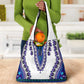Africa Grocery Bag African Dashiki Royal Blue Version