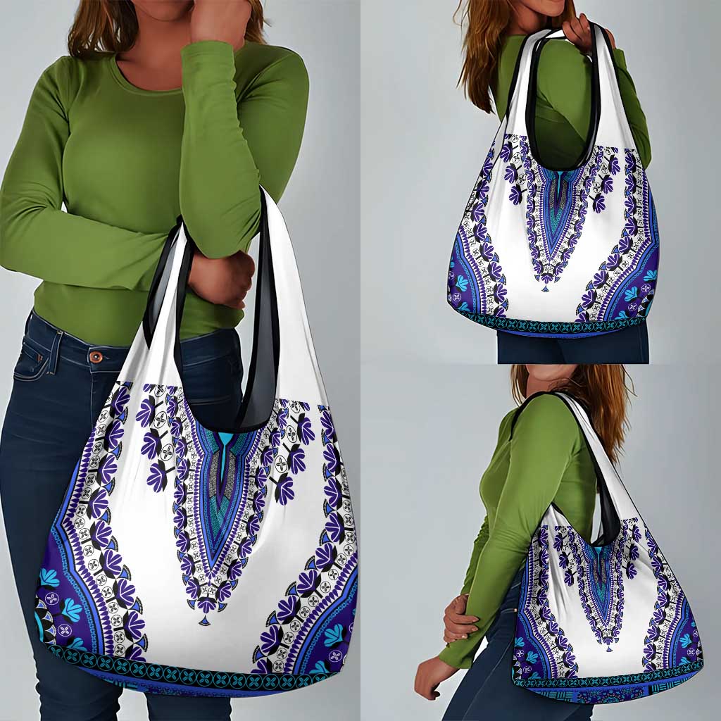 Africa Grocery Bag African Dashiki Royal Blue Version