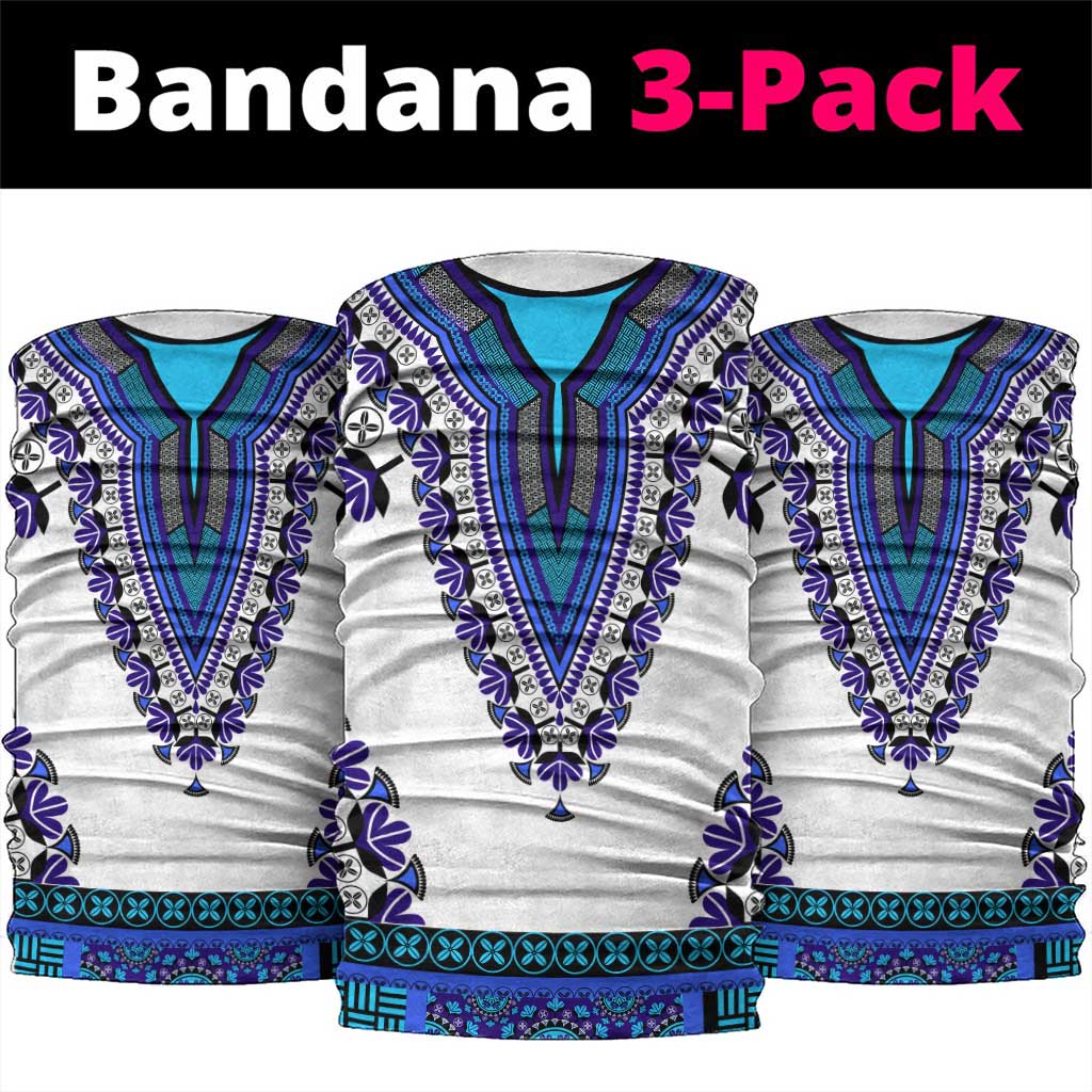 Africa Neck Gaiter African Dashiki Royal Blue Version LT14