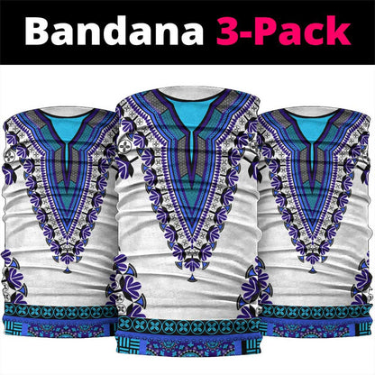 Africa Neck Gaiter African Dashiki Royal Blue Version LT14