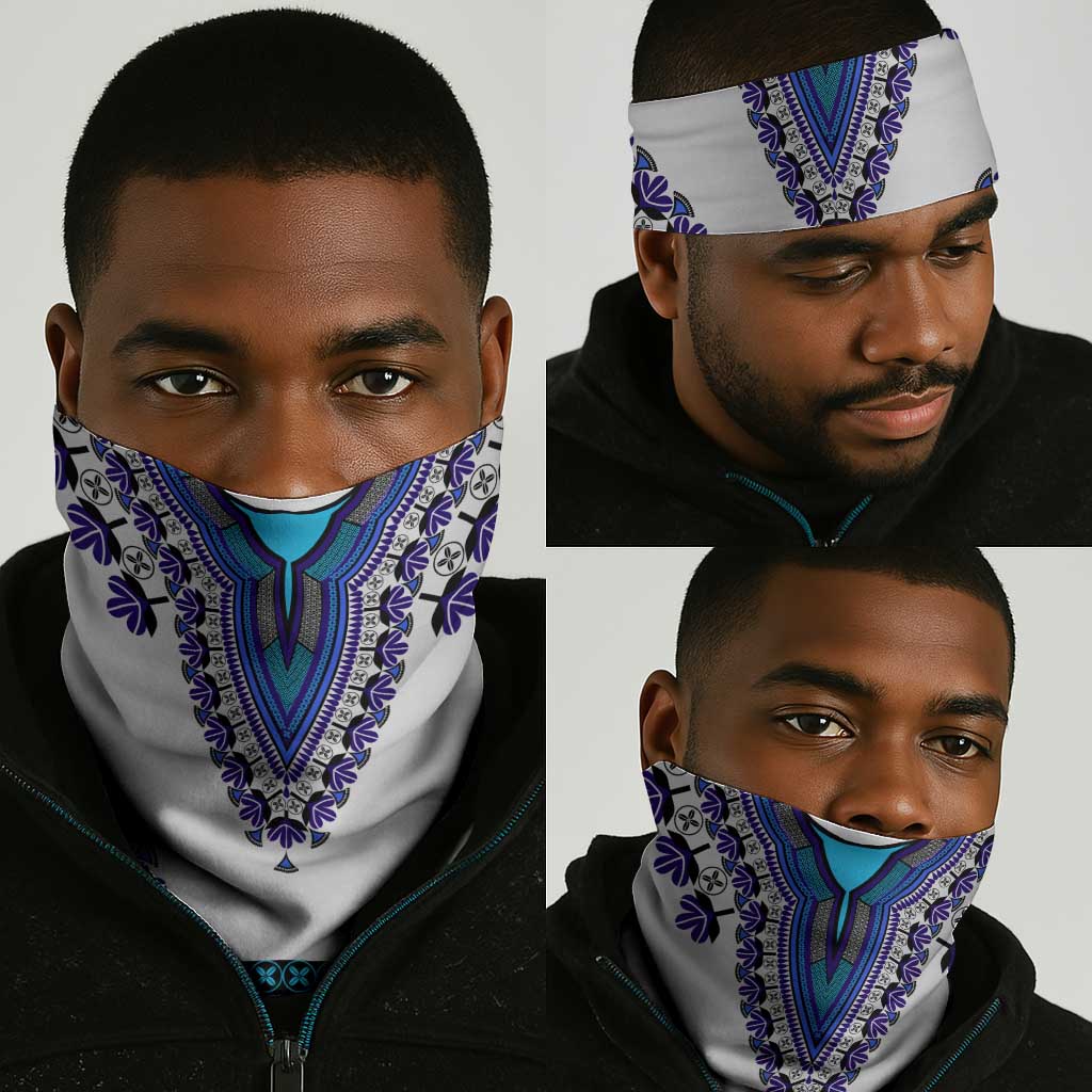 Africa Neck Gaiter African Dashiki Royal Blue Version LT14