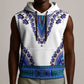 Africa Sleeveless Hoodie African Dashiki Royal Blue Version - African Pride
