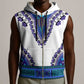 Africa Sleeveless Zip Hoodie African Dashiki Royal Blue Version - African Pride