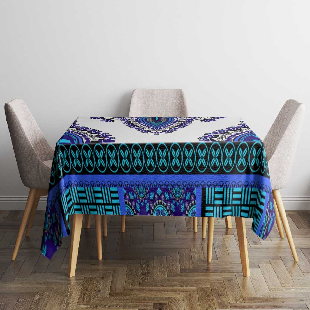 Africa Tablecloth African Dashiki Royal Blue Version