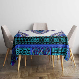 Africa Tablecloth African Dashiki Royal Blue Version
