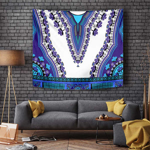 Africa Tapestry African Dashiki Royal Blue Version