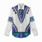 Africa Women Casual Shirt African Dashiki Royal Blue Version LT14