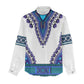Africa Women Casual Shirt African Dashiki Royal Blue Version LT14