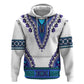 Africa Zip Hoodie African Dashiki Royal Blue Version