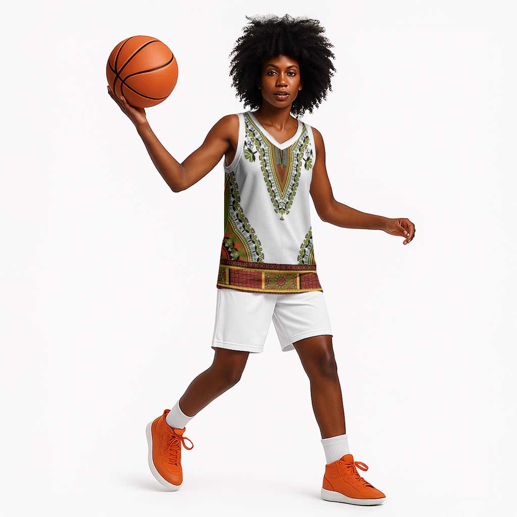 Africa Basketball Jersey African Dashiki Royal Gold Version - African Pride