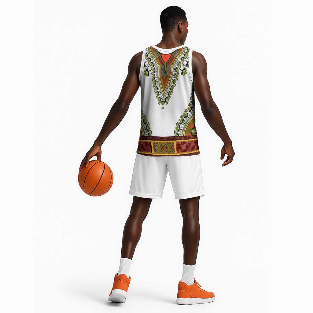 Africa Basketball Jersey African Dashiki Royal Gold Version - African Pride