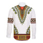 Africa Long Sleeve Button Shirt African Dashiki Royal Gold Version