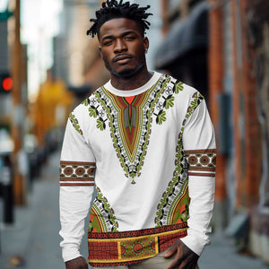 Africa Long Sleeve Shirt African Dashiki Royal Gold Version LT14