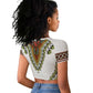 Africa Raglan Cropped T shirt African Dashiki Royal Gold Version