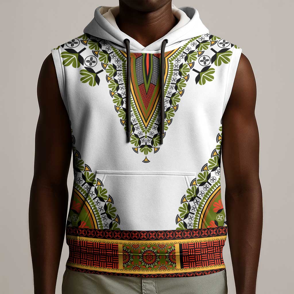 Africa Sleeveless Hoodie African Dashiki Royal Gold Version - African Pride