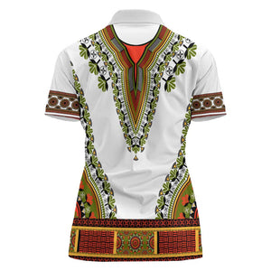 Africa Women Polo Shirt African Dashiki Royal Gold Version