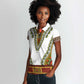 Africa Women Polo Shirt African Dashiki Royal Gold Version