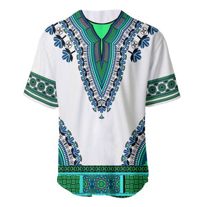 Africa Baseball Jersey African Dashiki Royal Turquoise Version