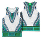 Africa Basketball Jersey African Dashiki Royal Turquoise Version - African Pride