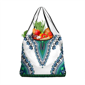 Africa Grocery Bag African Dashiki Royal Turquoise Version