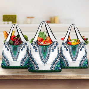 Africa Grocery Bag African Dashiki Royal Turquoise Version