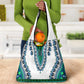 Africa Grocery Bag African Dashiki Royal Turquoise Version