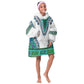 Africa KId Wearable Blanket Hoodie African Dashiki Royal Turquoise Version