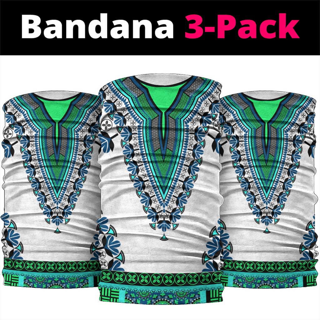 Africa Neck Gaiter African Dashiki Royal Turquoise Version LT14