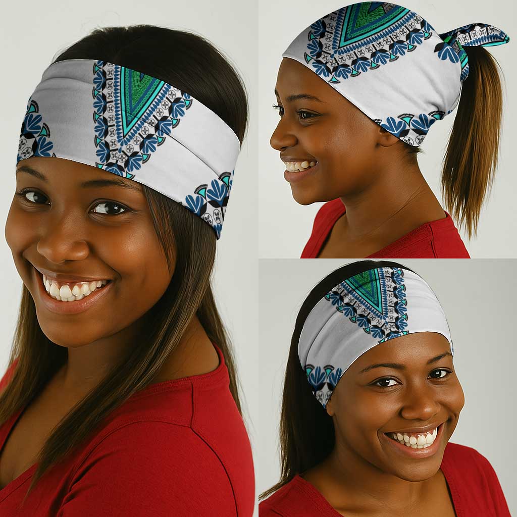 Africa Neck Gaiter African Dashiki Royal Turquoise Version LT14