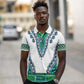 Africa Polo Shirt African Dashiki Royal Turquoise Version