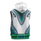 Africa Sleeveless Hoodie African Dashiki Royal Turquoise Version - African Pride