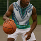 Africa Sleeveless Hoodie African Dashiki Royal Turquoise Version - African Pride
