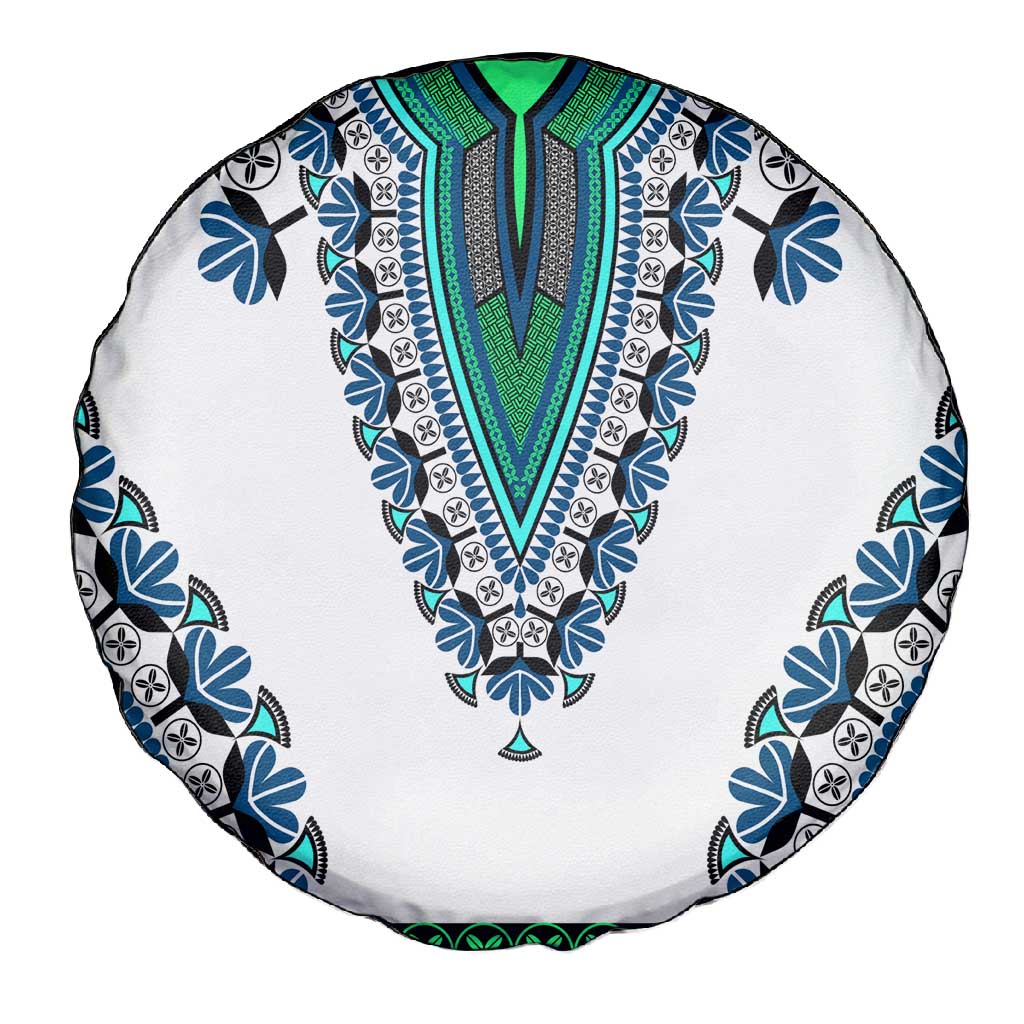 Africa Spare Tire Cover African Dashiki Royal Turquoise Version