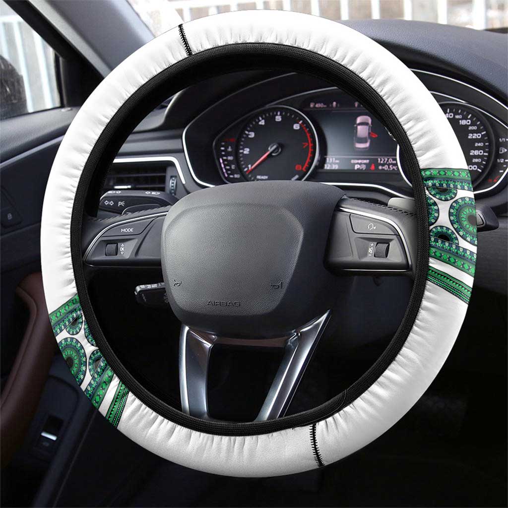Africa Steering Wheel Cover African Dashiki Royal Turquoise Version