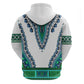 Africa Zip Hoodie African Dashiki Royal Turquoise Version