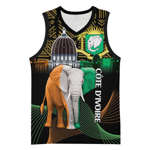 Personalized Cote dIvoire Independence Day Basketball Jersey Ivory Coast Elephant African Pattern - African Pride