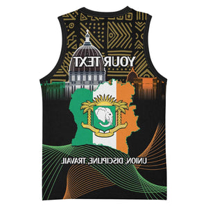 Personalized Cote dIvoire Independence Day Basketball Jersey Ivory Coast Elephant African Pattern - African Pride