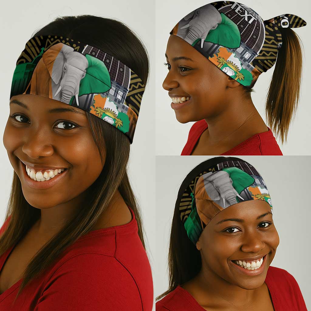 Personalized Cote dIvoire Independence Day Neck Gaiter Ivory Coast Elephant African Pattern LT14