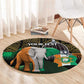 Personalized Cote dIvoire Independence Day Round Carpet Ivory Coast Elephant African Pattern