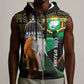 Personalized Cote dIvoire Independence Day Sleeveless Zip Hoodie Ivory Coast Elephant African Pattern - African Pride
