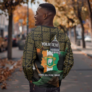 Personalized Cote dIvoire Independence Day Sweatshirt Ivory Coast Elephant African Pattern