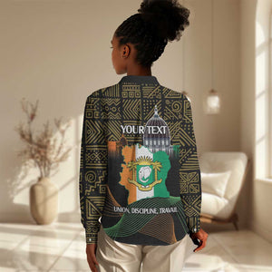 Personalized Cote dIvoire Independence Day Women Casual Shirt Ivory Coast Elephant African Pattern LT14