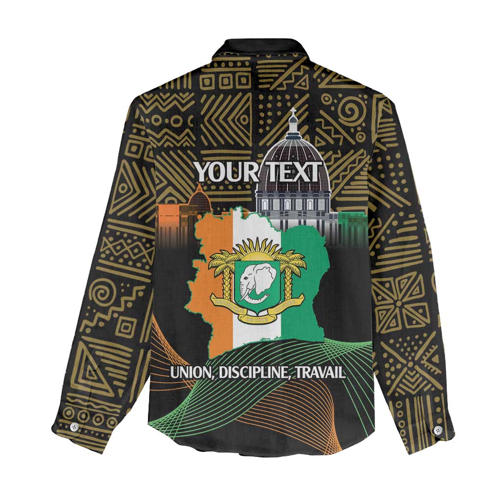 Personalized Cote dIvoire Independence Day Women Casual Shirt Ivory Coast Elephant African Pattern LT14